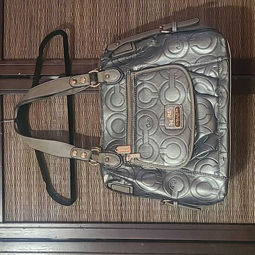 Chrome Monogram Coach Bag